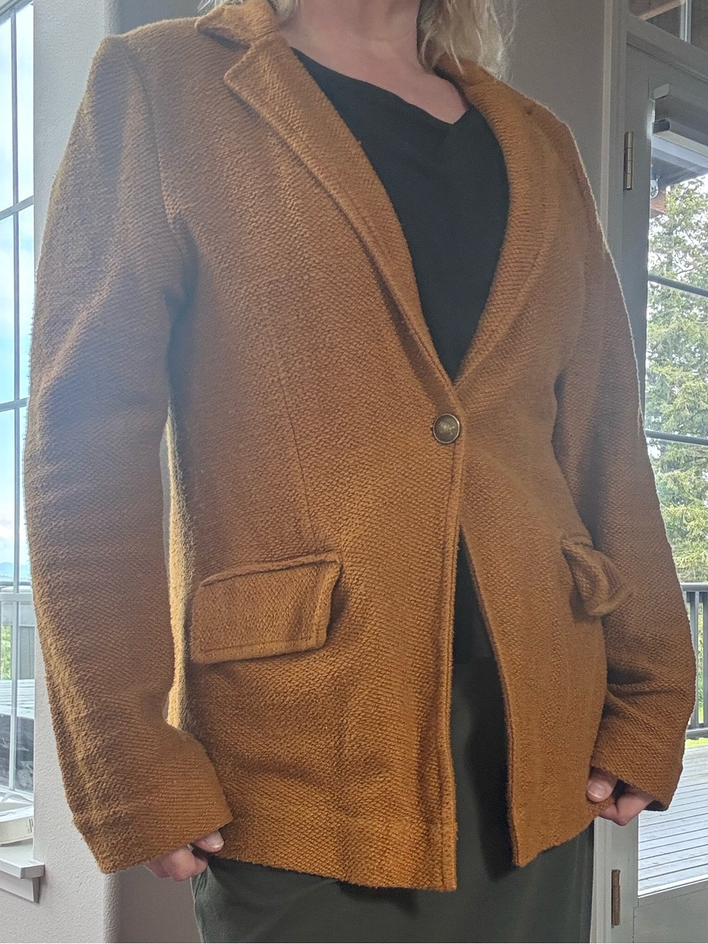 Maeve Golden Mustard soft blazer